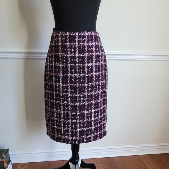 Karl Lagerfeld Tweed Pencil Skirt, Size 6 - Picture 1 of 8